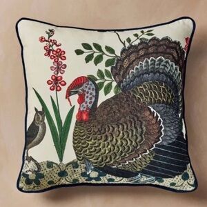 18" Square Pillow Fall Turkey - John Derian for Target NWT